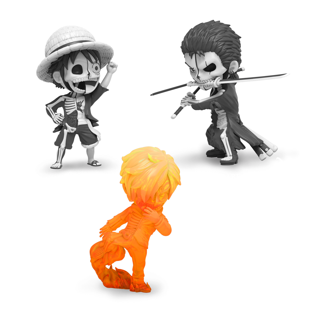 Special chaser trio! Luffy, Zoro, and Sanji unite as rare collectibles - the dreaming captain, loyal swordsman, and chivalrous cook.