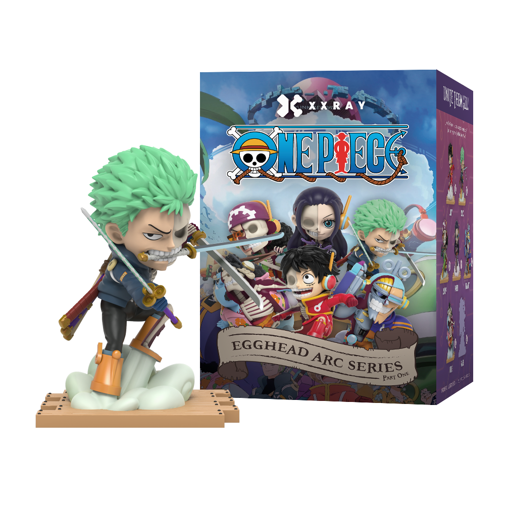 Focused and formidable, Zoro cuts through Egghead's dangers with razor-sharp resolve. Nothing stands in his way.