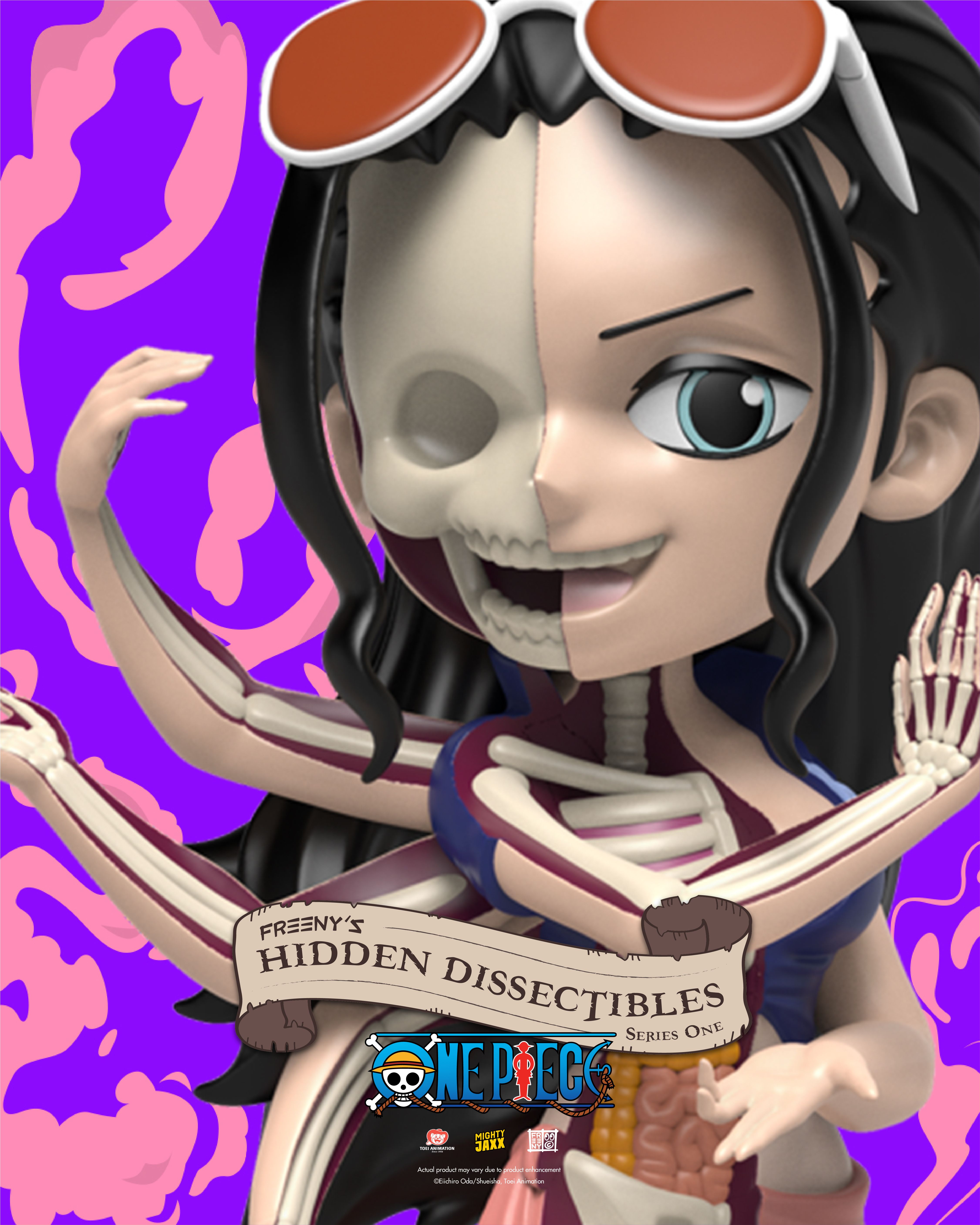 Robin One Piece blind box collectible in Jason Freeny’s dissected style, elegant pose with composed expression.