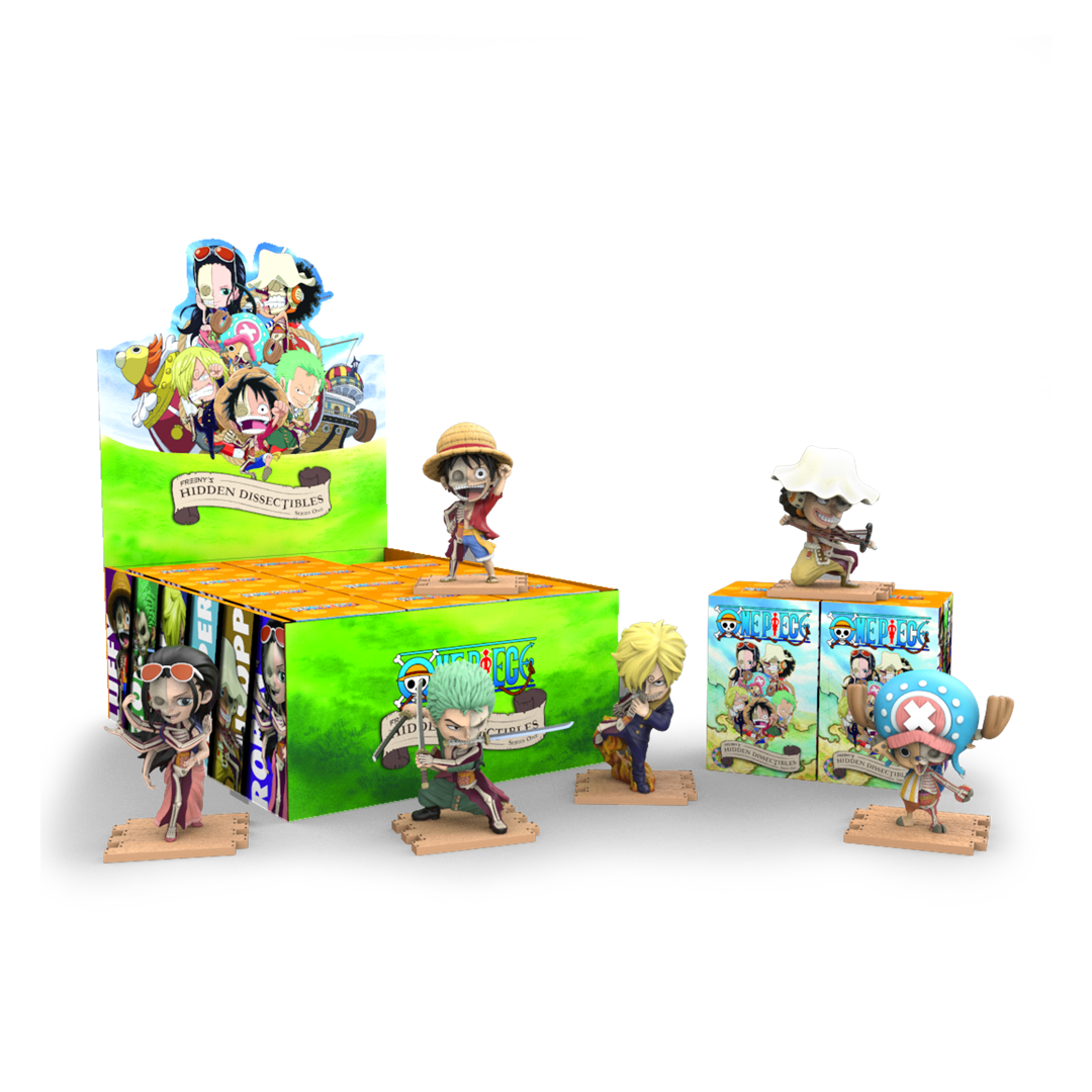 Freeny's Hidden Dissectibles: One Piece! Blind box features 6 characters plus chasers in iconic dissection style!